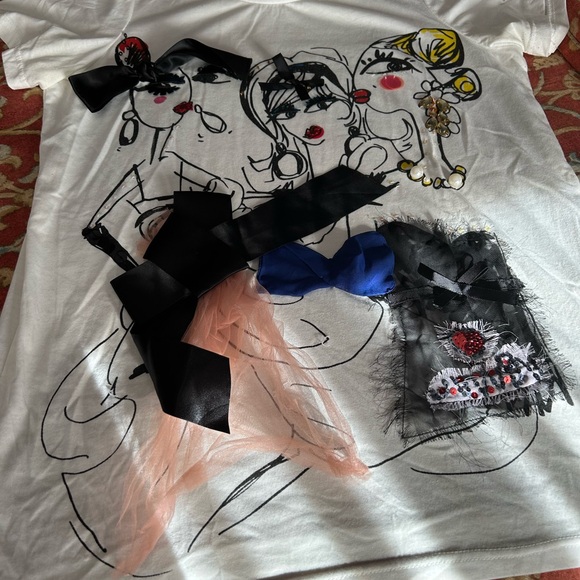 2 For $25 ❤️ LANVIN ❤️ H&M embellished shirt ❤️ - Picture 3 of 5